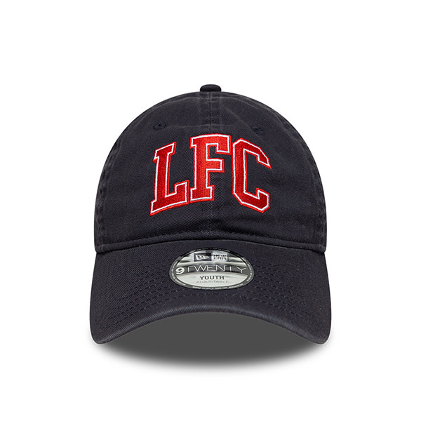 LFC New Era Juniors 9TWENTY Cap Wordmark Navy - Image 2