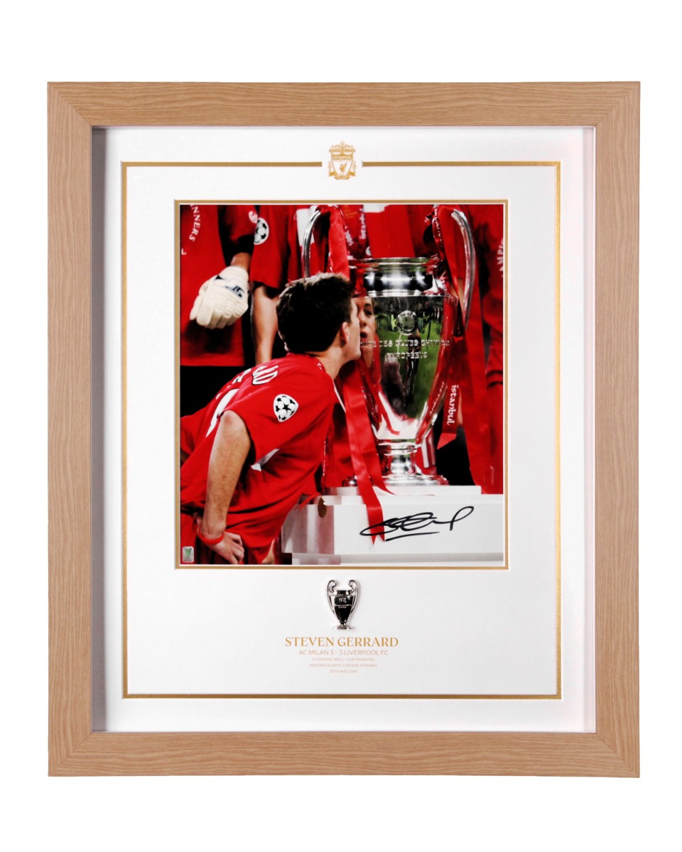 LFC Signed Gerrard Istanbul Framed Image - Image 1