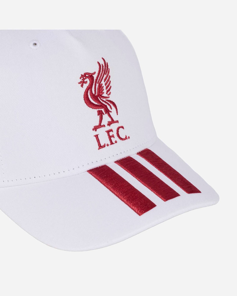 LFC adidas Youth Cap White & Active Maroon - Image 3
