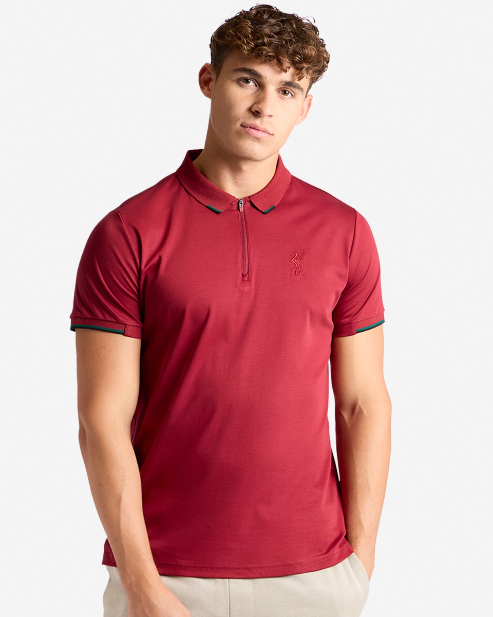 LFC Firma Mens Short Sleeve Polo Red - Image 1