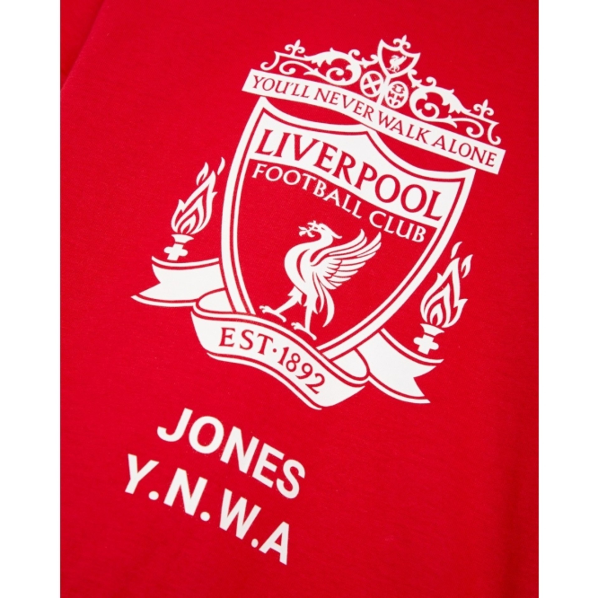 Camiseta roja personalizada con escudo blanco LFC Junior - Image 2