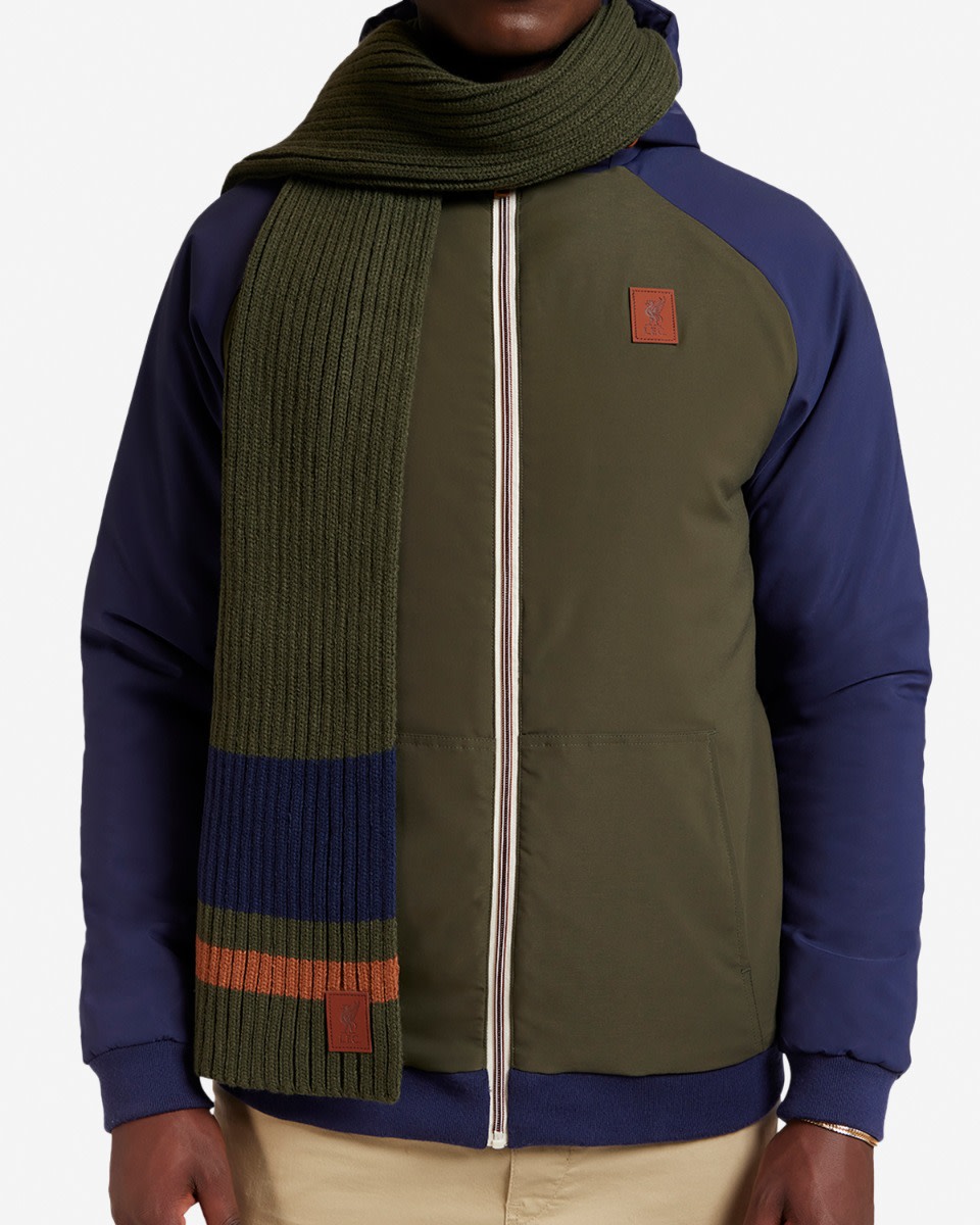 LFC Adults Rib Knit Scarf Khaki - Image 3