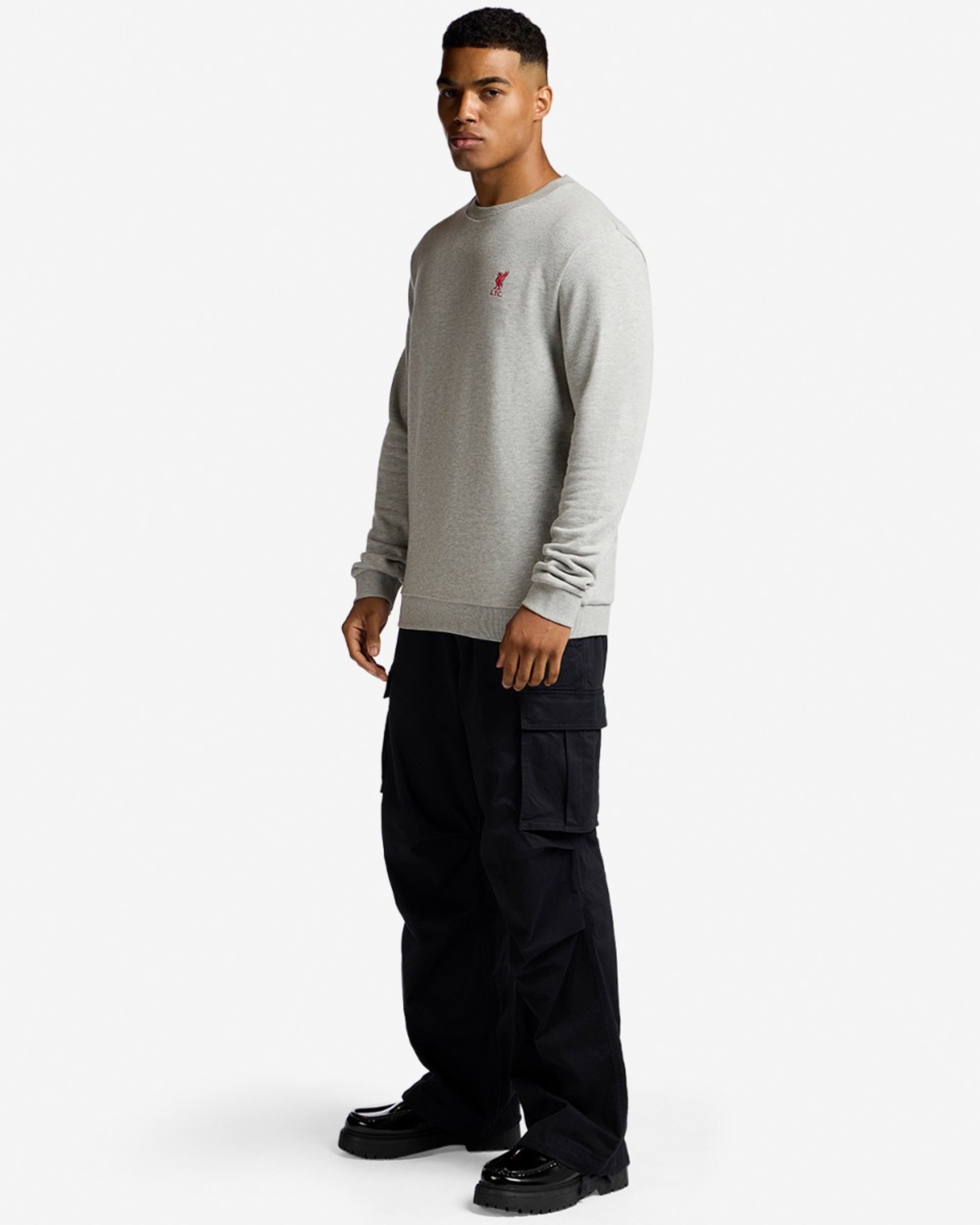 Sweatshirt gris chiné à col rond LFC - Image 4