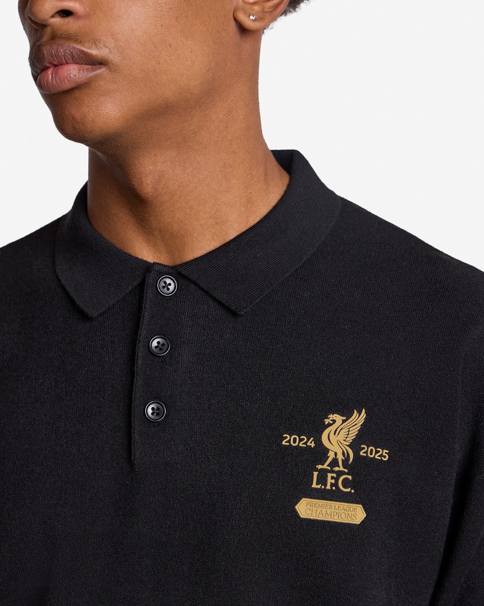 LFC Herr Champions Långärmad Stickad Polo Svart - Image 2