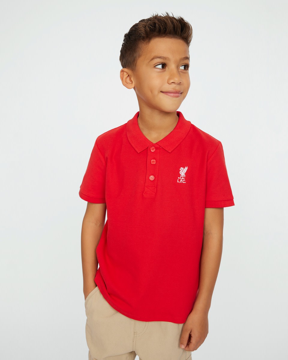 LFC Junior Short Sleeve Red Polo - Image 1