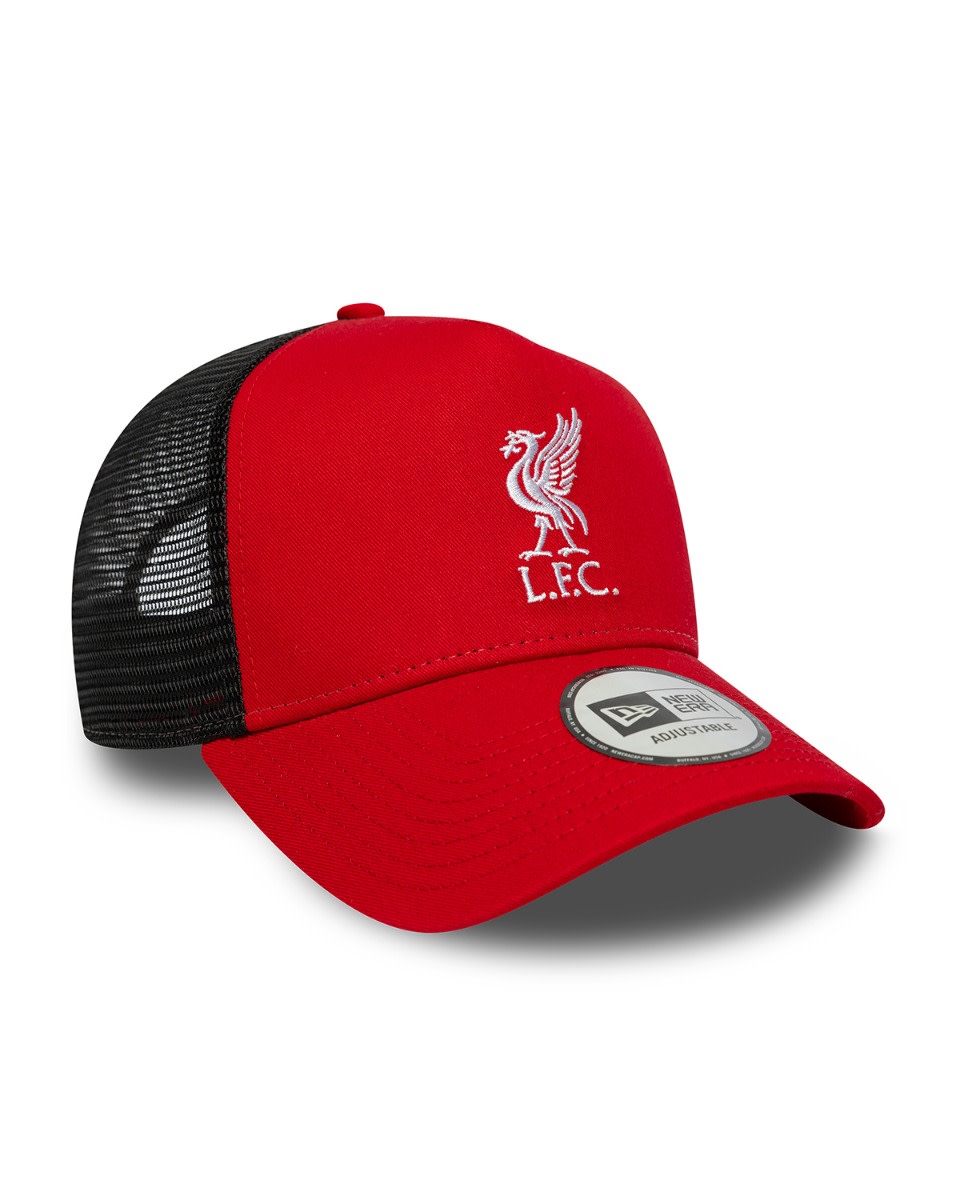 LFC New Era CORE TRUCKER Liverbird Kasket Rød & Sort - Image 3