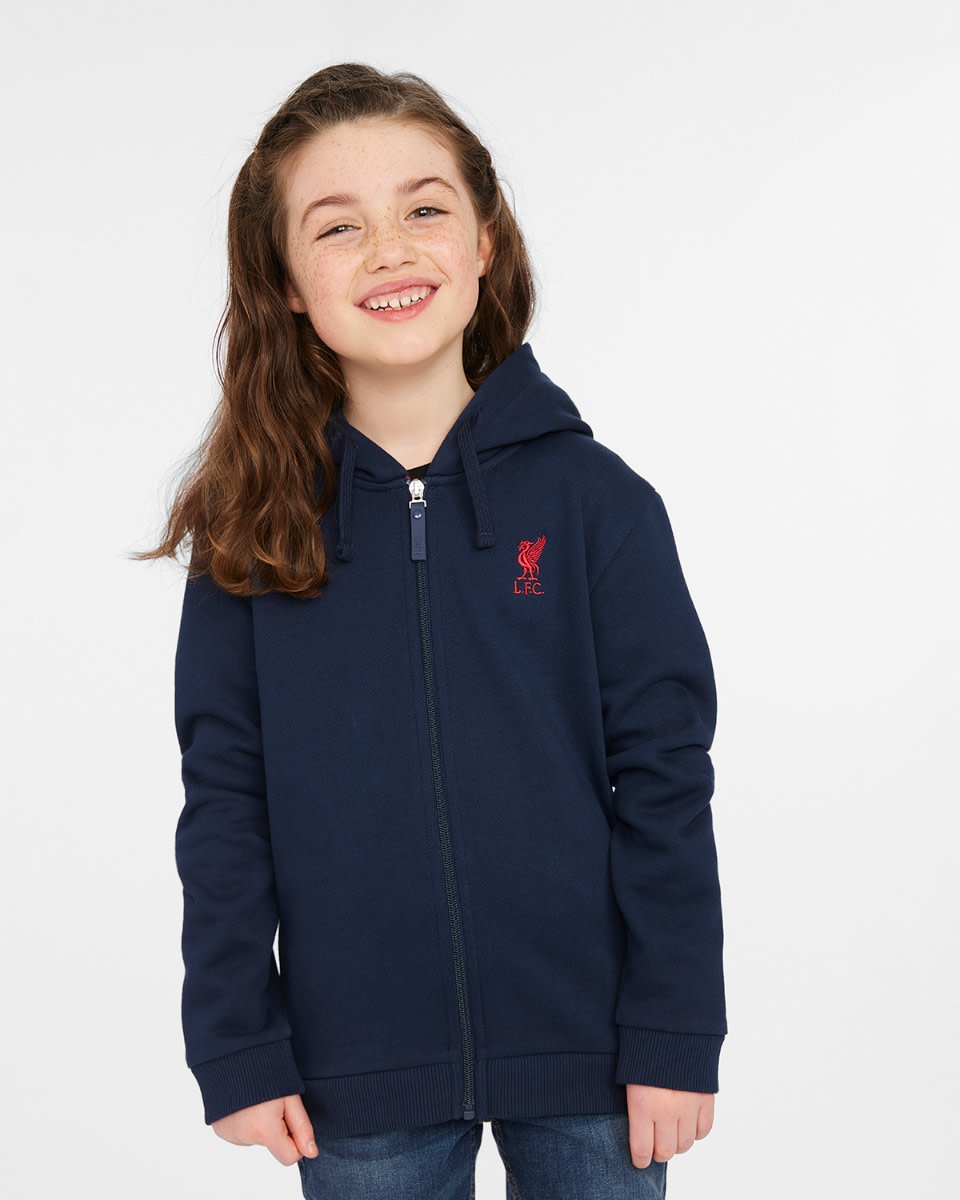 LFC Junior Zip Through Hoody Navy - Image 1