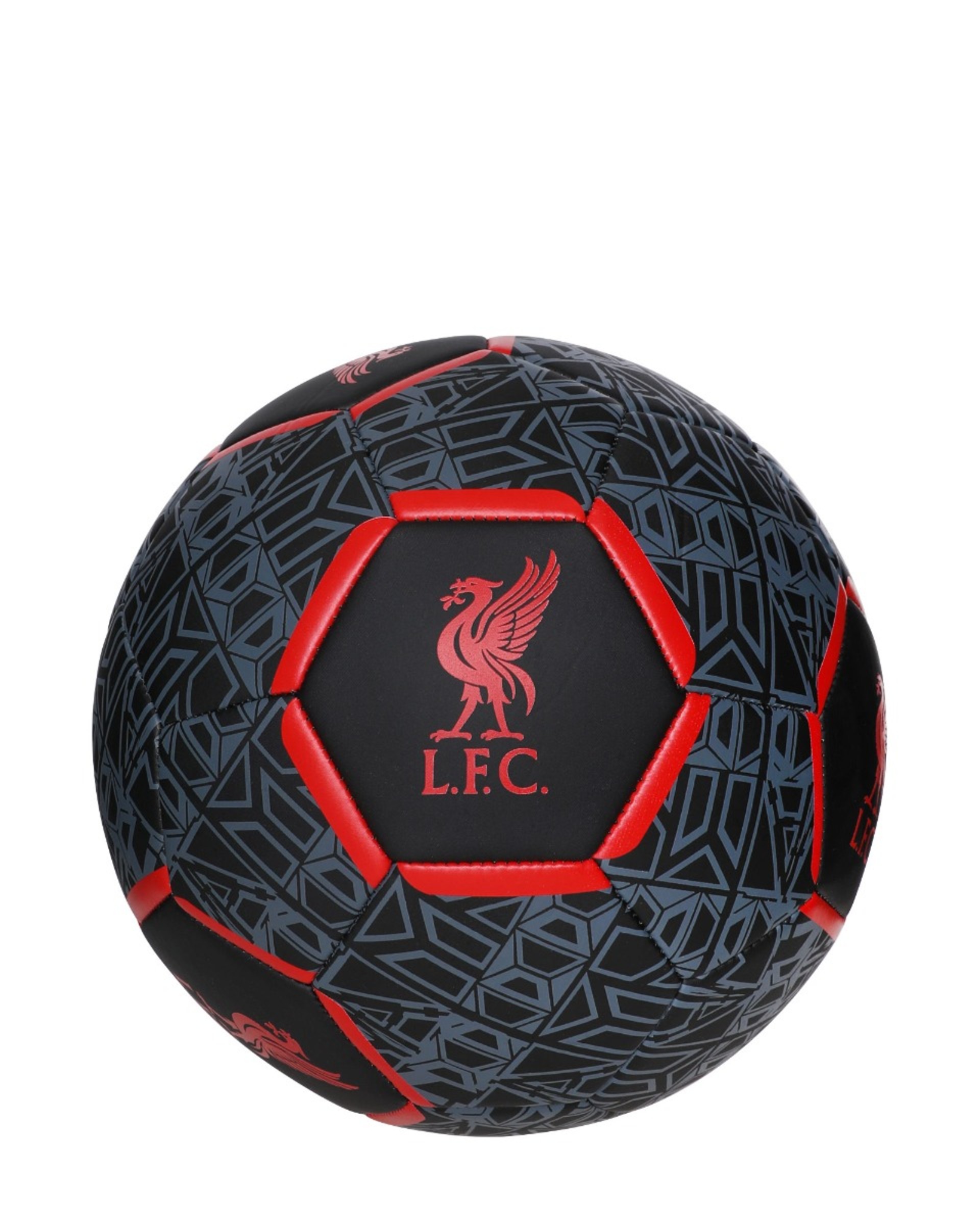 LFC ไซส์ 5 Geo ฟุตบอล สีดำและแดง - Image 1
