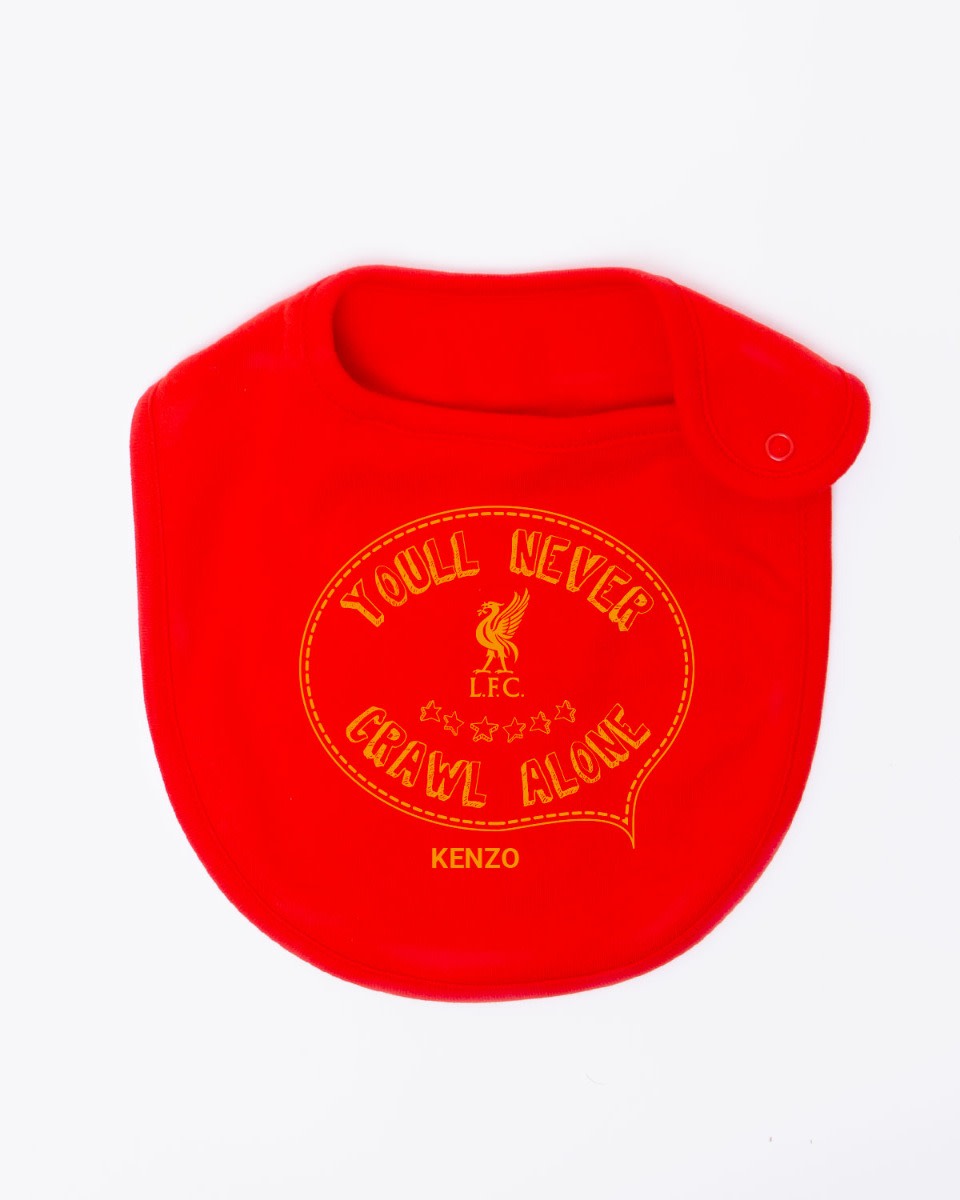 LFC Baby Personalized You'll Never Crawl Alone Bib Red - Image 1
