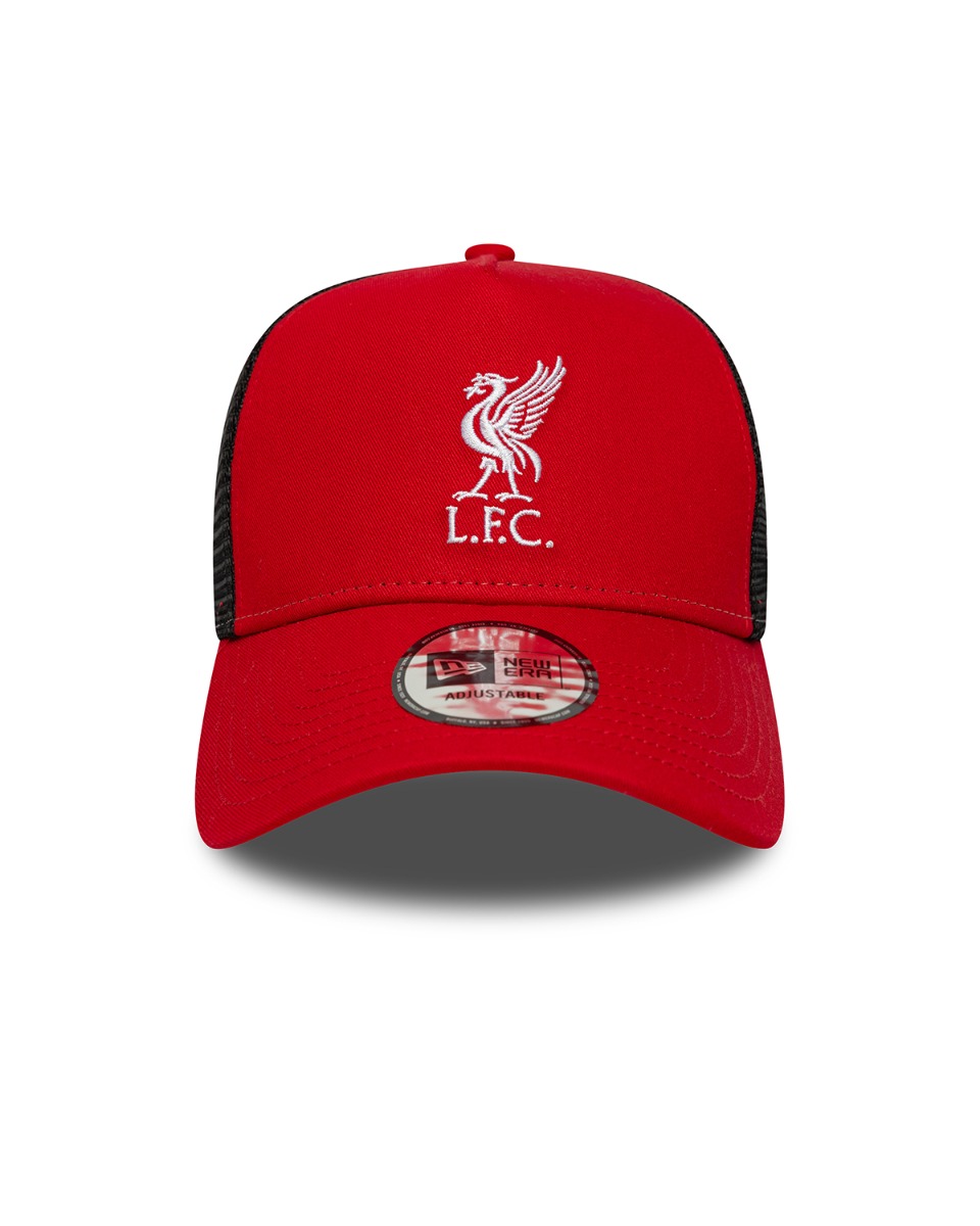 LFC New Era CORE TRUCKER หมวกลิเวอร์เบิร์ด สีแดงและสีดำ - Image 2