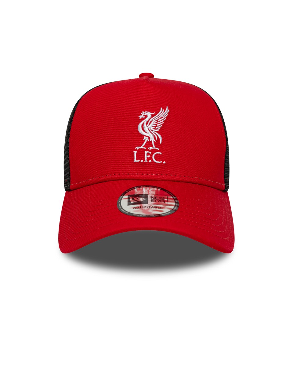 LFC New Era CORE TRUCKER Liverbird Cap Red & Black - Image 2