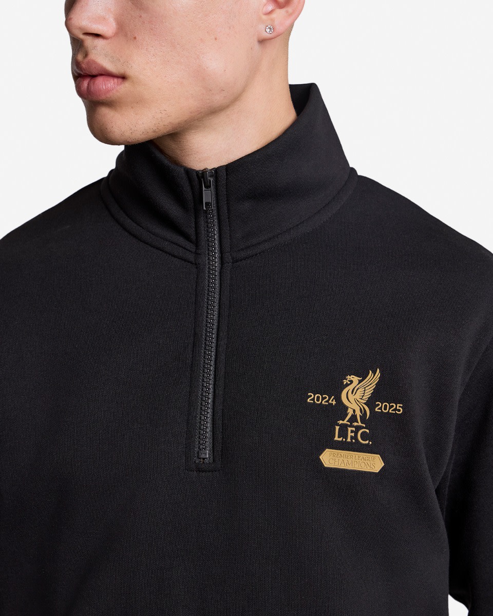 Chandail à glissière 1/4 LFC Champions pour hommes, noir - Image 2