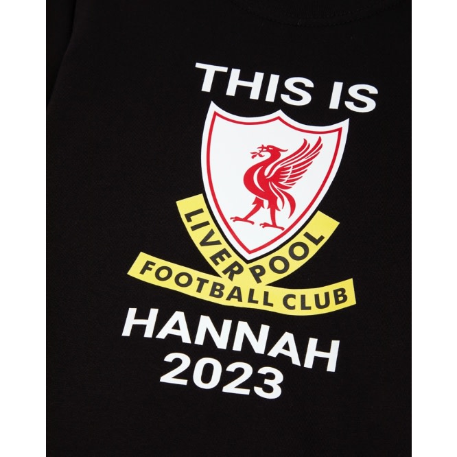 LFC Junior This Is Anfield เสื้อยืดสีดำส่วนบุคคล - Image 2