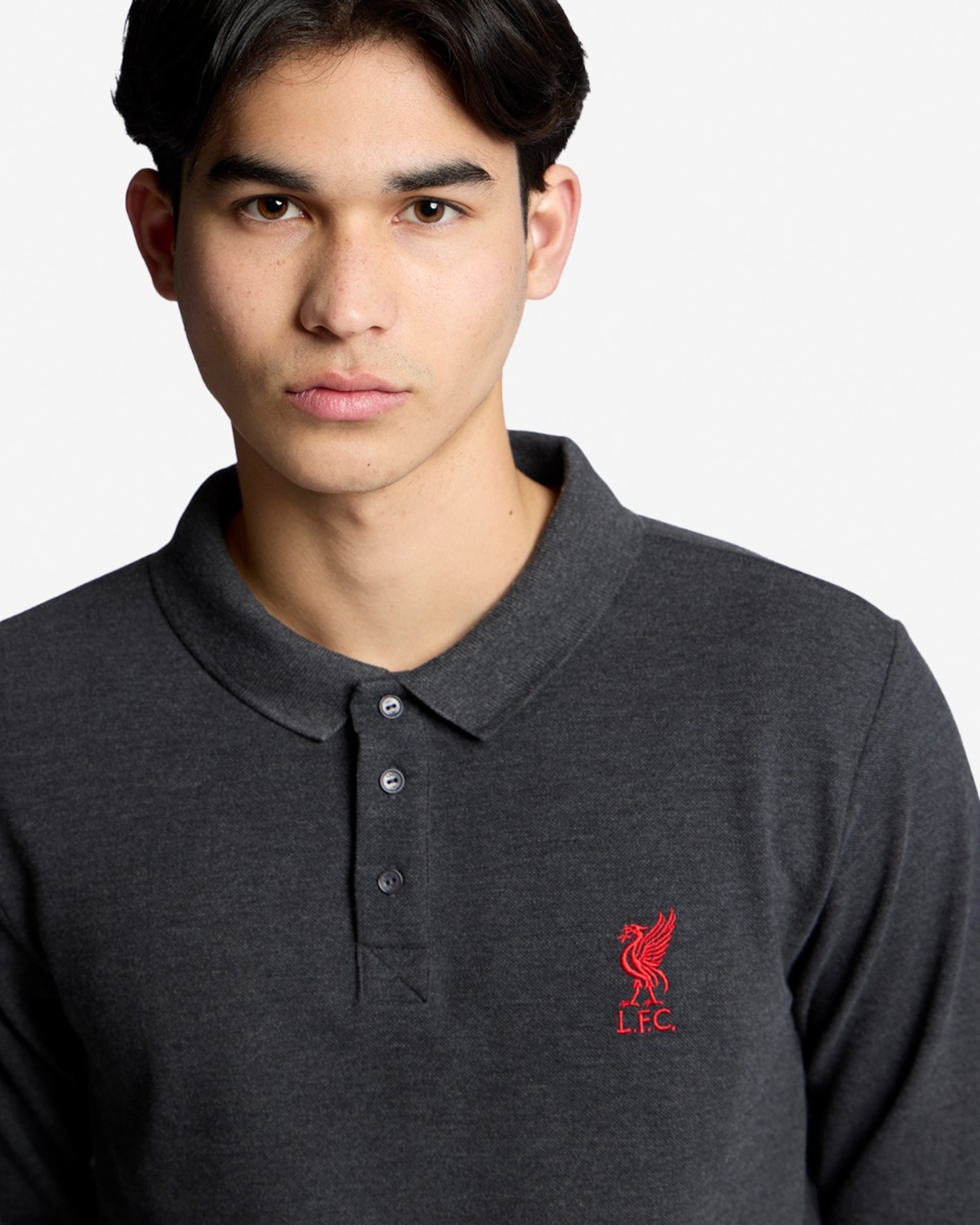เสื้อโปโลแขนยาว LFC ถ่าน - Image 2