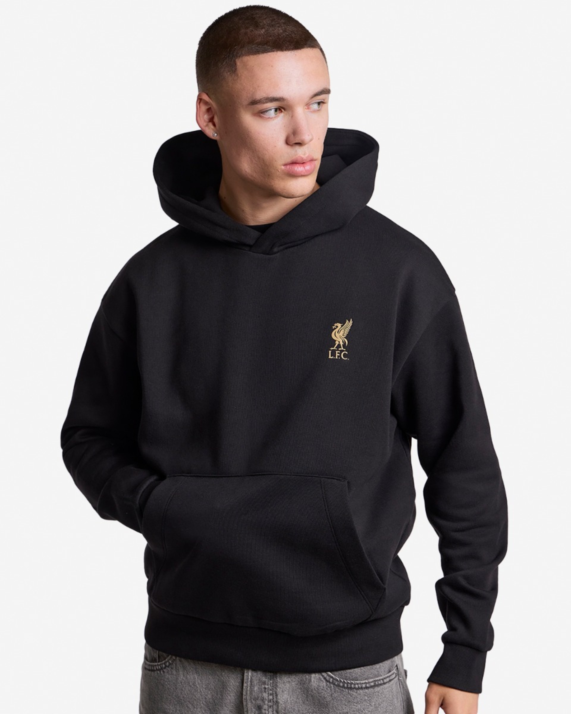 LFC Herre Champions Trophy overdimensioneret grafisk hættetrøje sort - Image 2