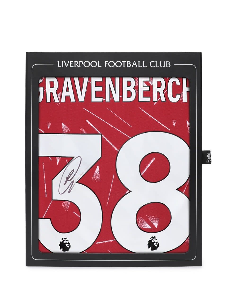 LFC Signed 26/27 Gravenberch Boxed Shirt - Image 1