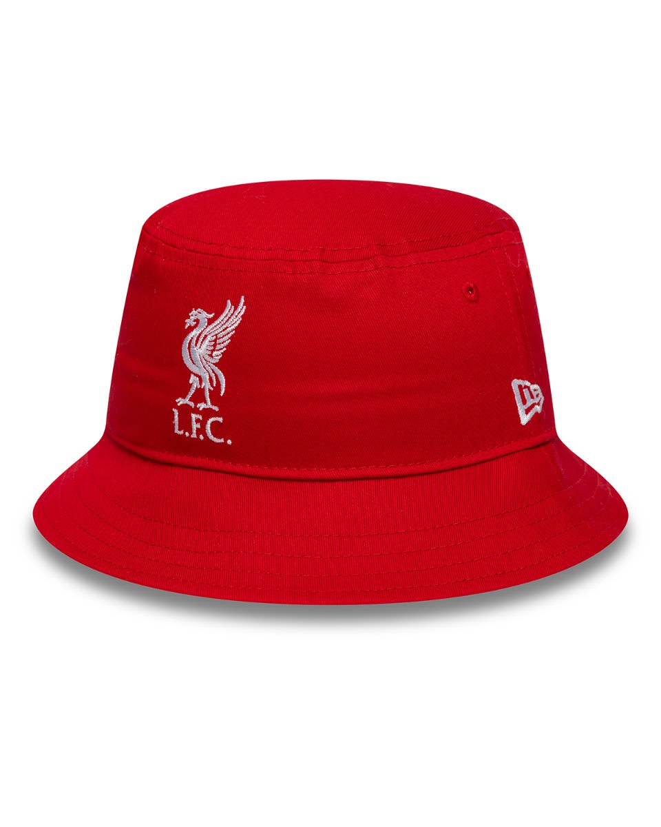 LFC New Era Kids Liverbird CORE BUCKET Hat Red - Image 1