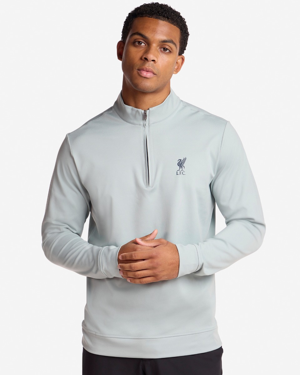 LFC adidas Adults Ultimate365 Golf Classic Quarter-Zip Sweatshirt Wonder Sage - Image 1