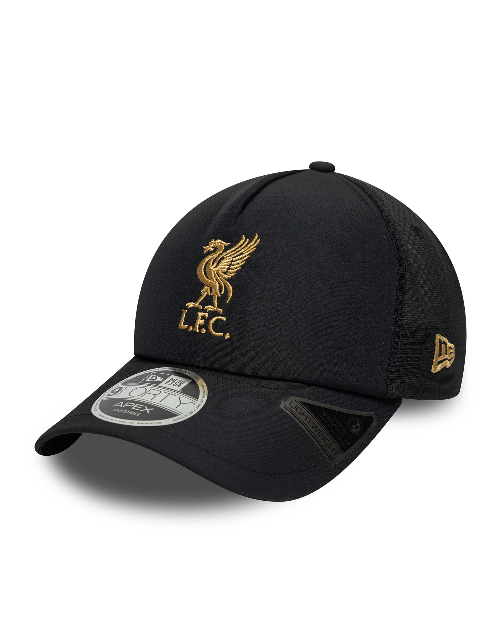 LFC 뉴 에라 성인용 Fw 폴리 에이펙스 캡 블랙 & 골드 - Image 1