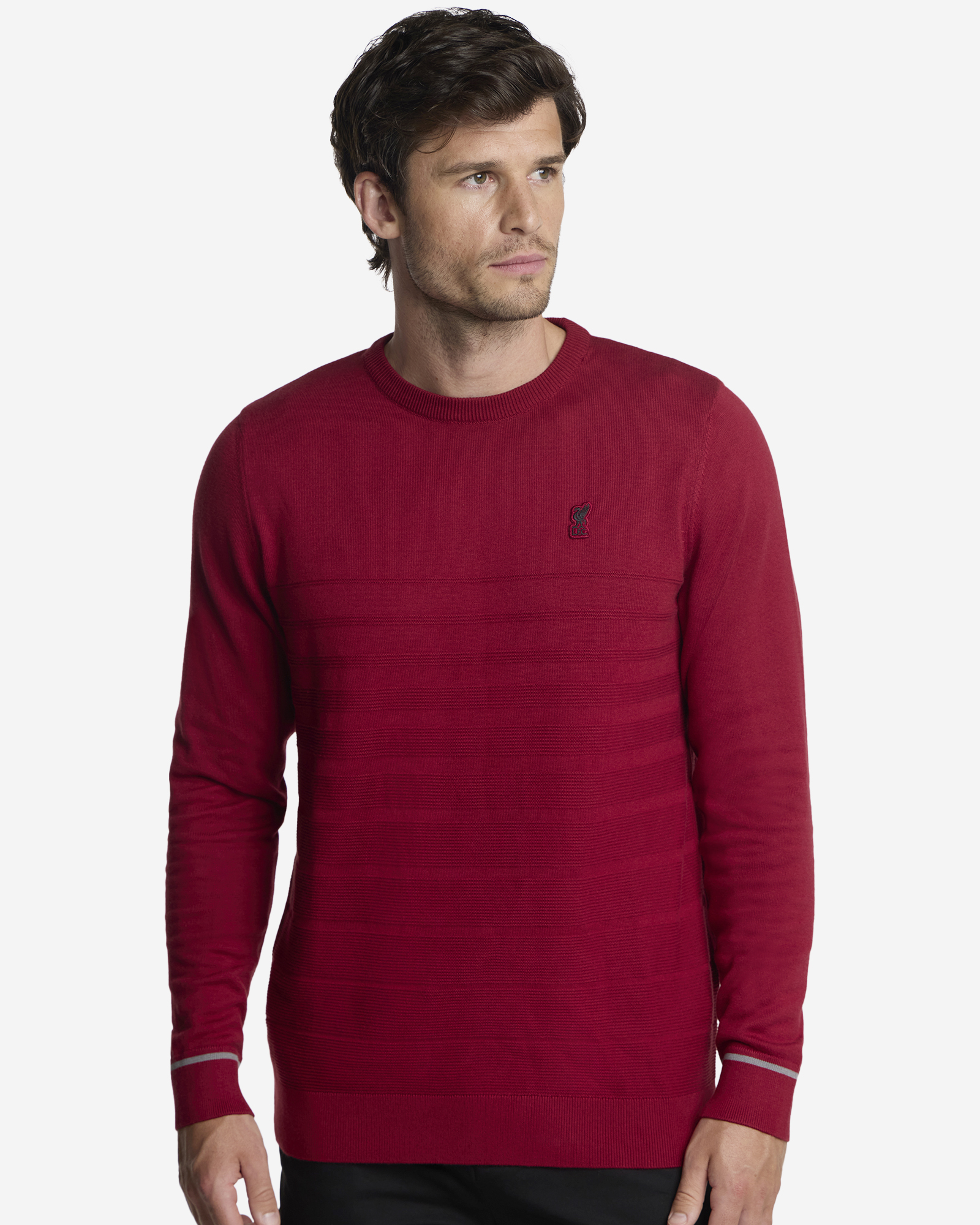 LFC Firma Mens Knit Crewneck Sweatshirt Red - Image 2
