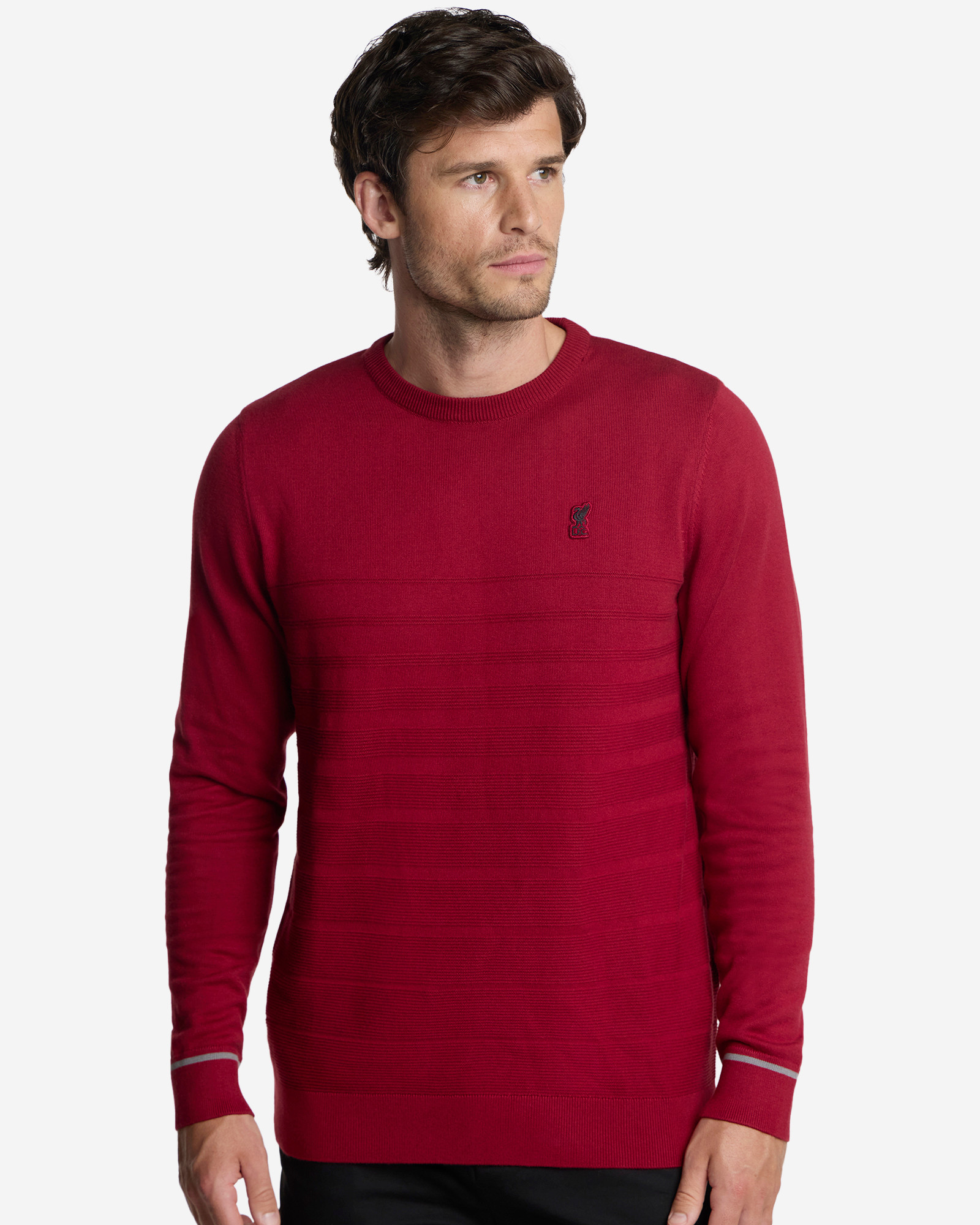 LFC Firma Mens Knit Crewneck Sweatshirt Red - Image 1