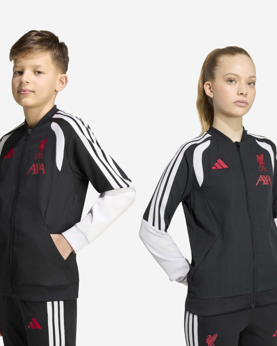 LFC adidas Youth 26/27 Tiro Presentation Jacket Black - Image 1