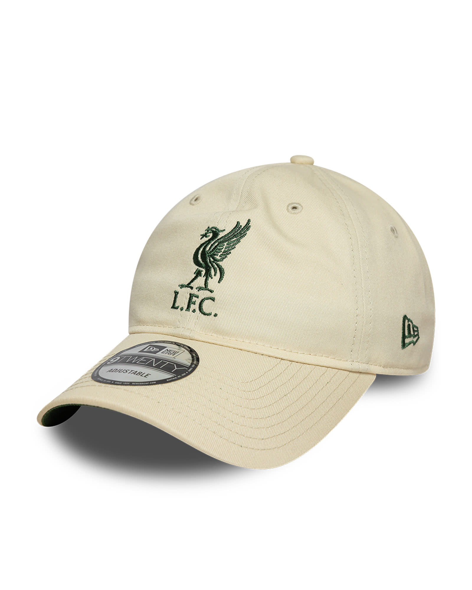 LFC New Era Adults 9Twenty Crest Cap Cream - Image 1