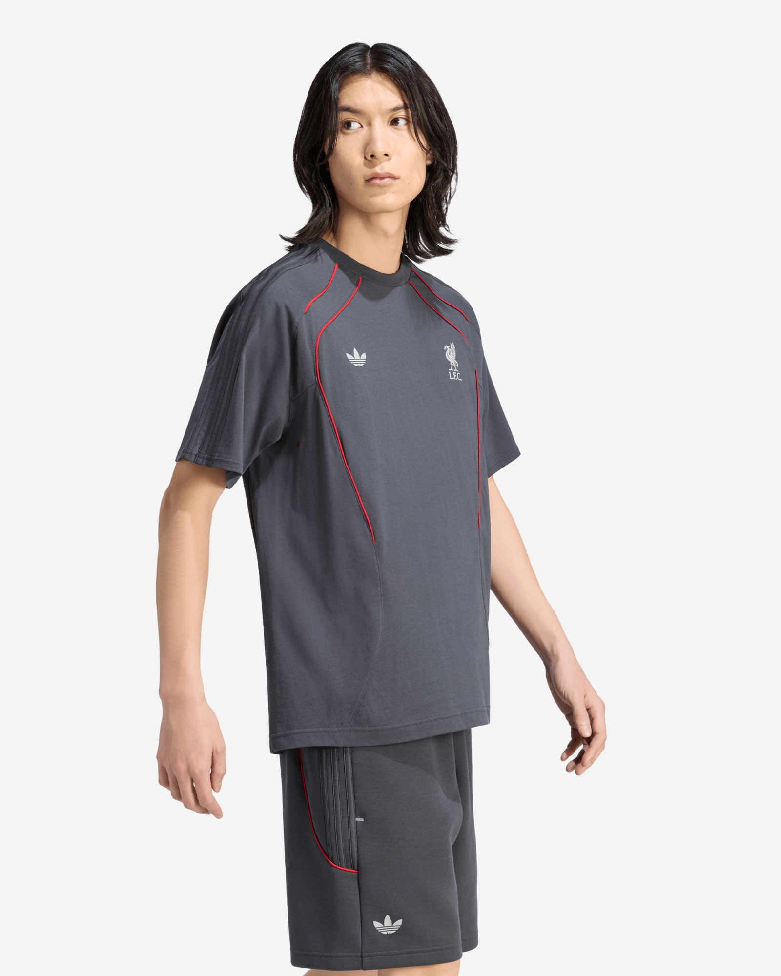 T-shirt à manches courtes LFC adidas Teamgeist 26 pour homme gris foncé - Image 1