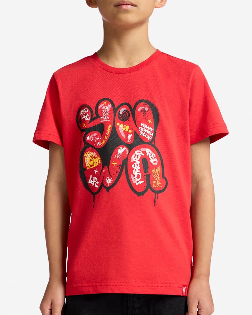 LFC Infants YNWA Graffiti Tee Red - Image 3