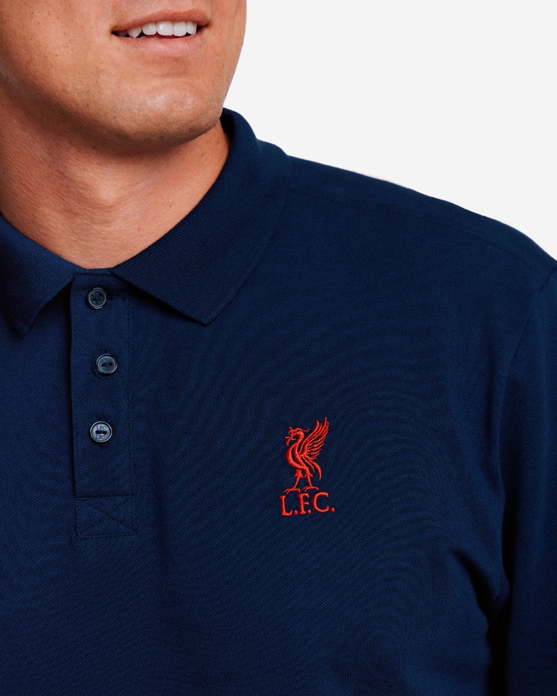 LFC Herre Langærmet Polo Navy - Image 2