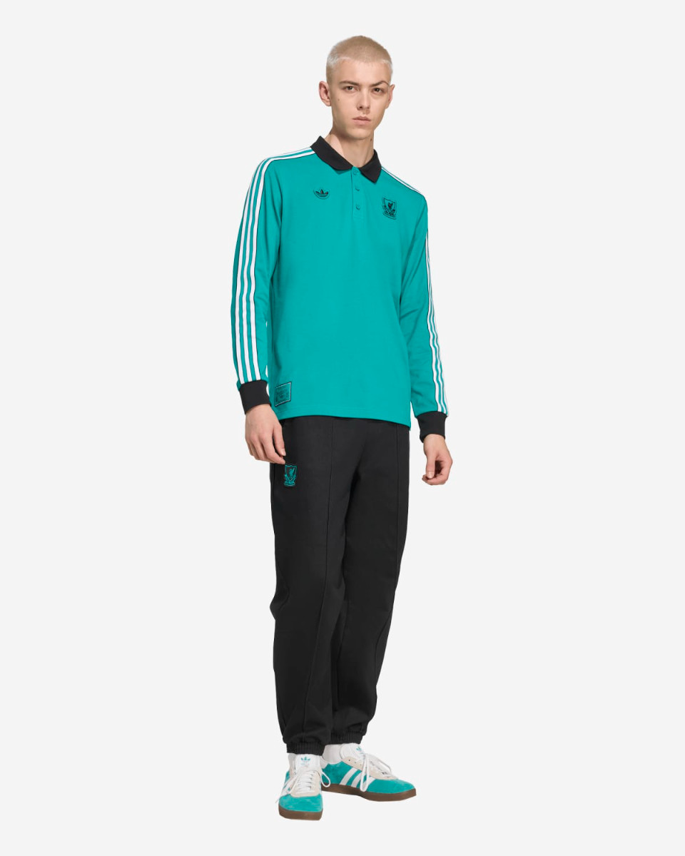 เสื้อโปโลแขนยาว LFC adidas ผู้ชาย 25/26 ไอคอน - Image 3