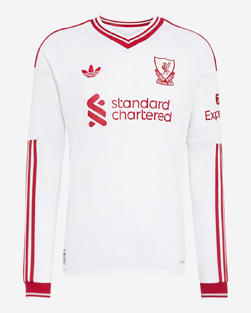 LFC adidas Mens 26/27 Authentic Long Sleeve Away Jersey