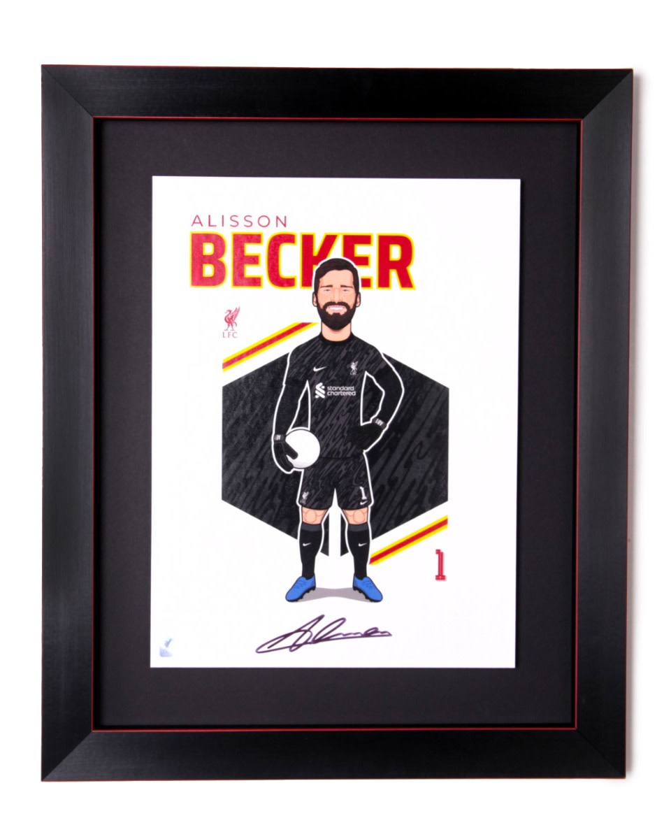 LFC Signed 24/25 Alisson Becker Print - Image 1
