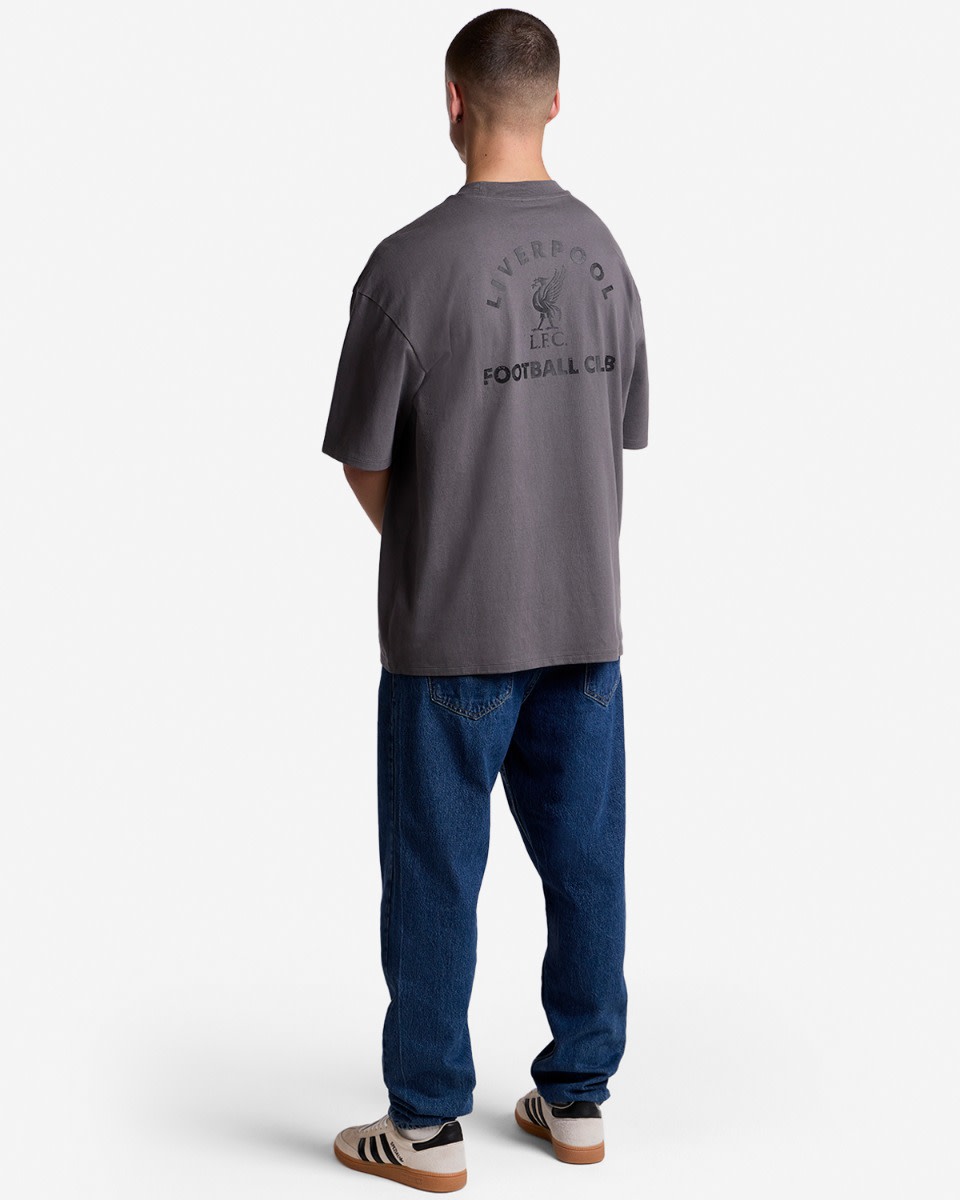 LFC Mens Oversized Distressed Back Tee Grey - Image 4