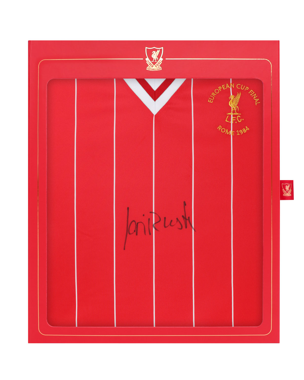 LFC サイン入り 1984 イアンラッシュボックスシャツ - Image 1