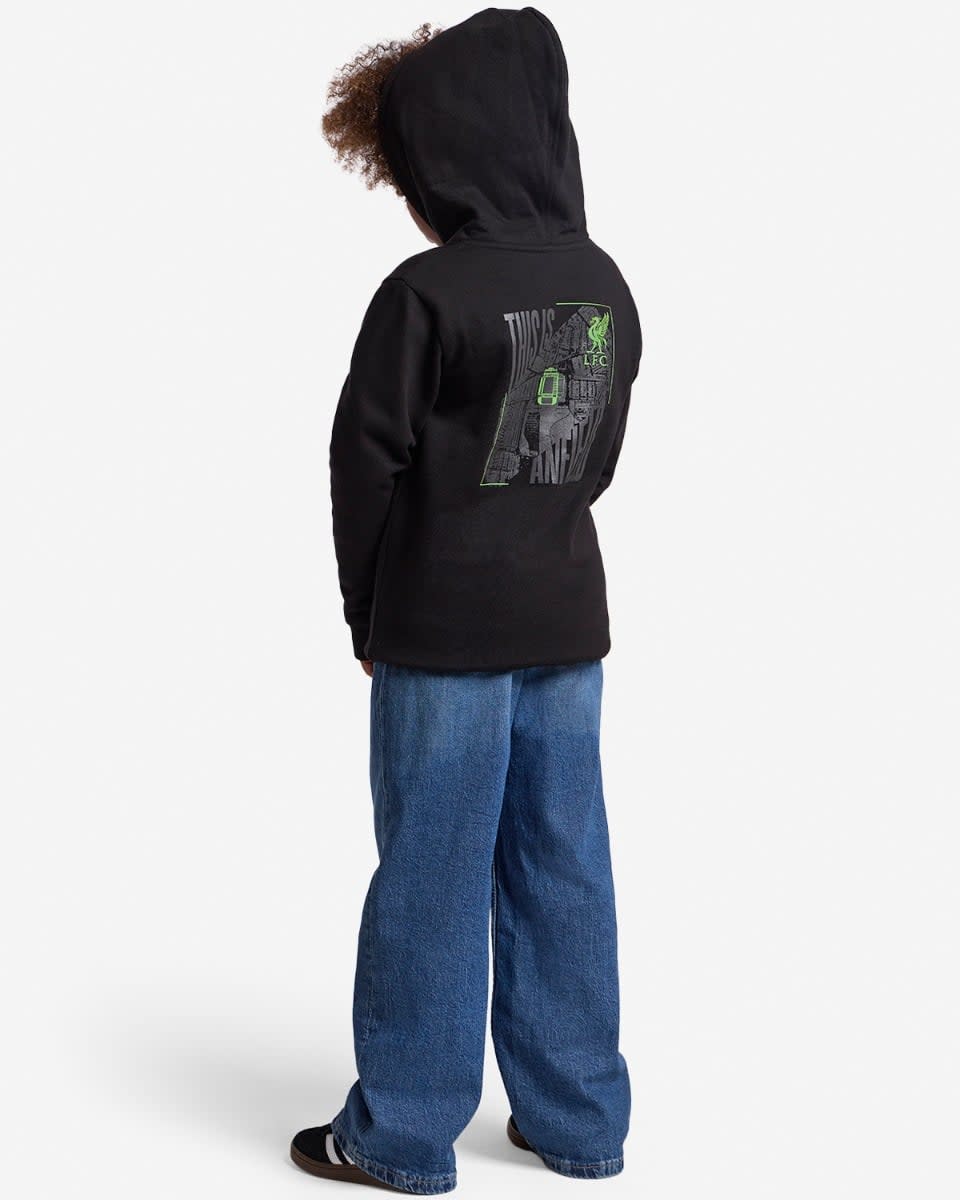 LFC Infants Anfield Hoodie Black - Image 4