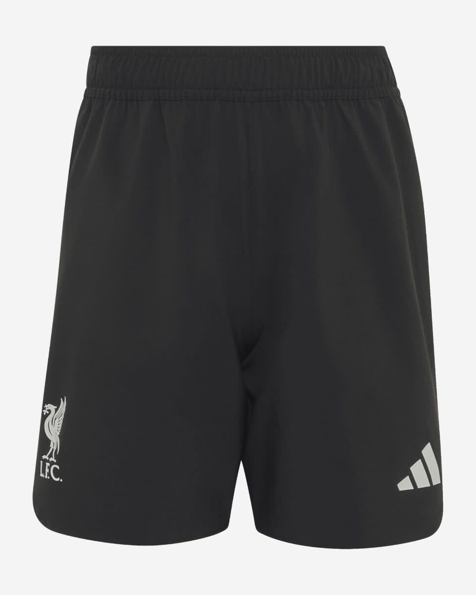 LFC adidas Youth Tiro กางเกงขาสั้นท่องเที่ยว สีดำ - Image 1
