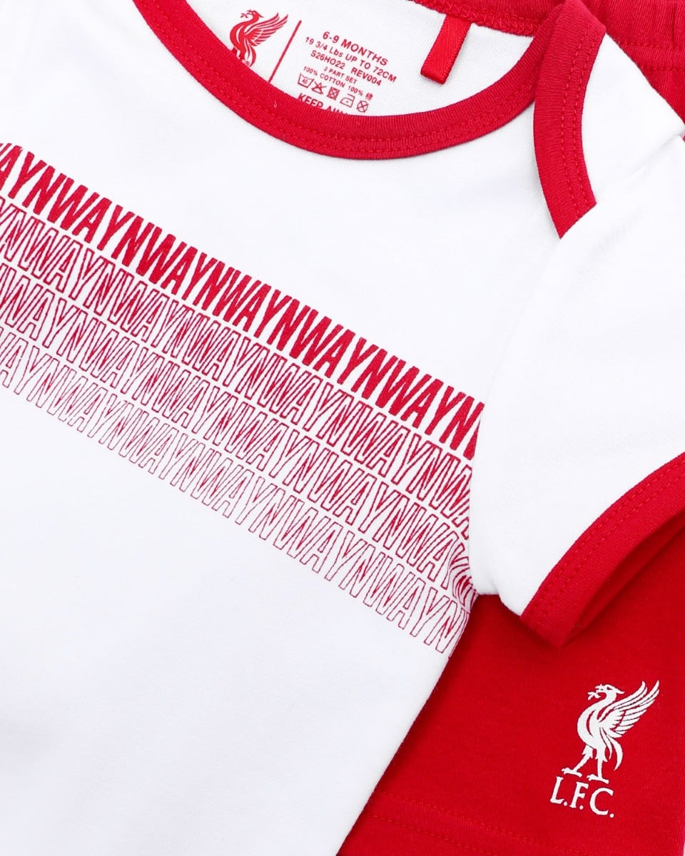 LFC Baby Bodysuit & Shorts Set White & Red - Image 4