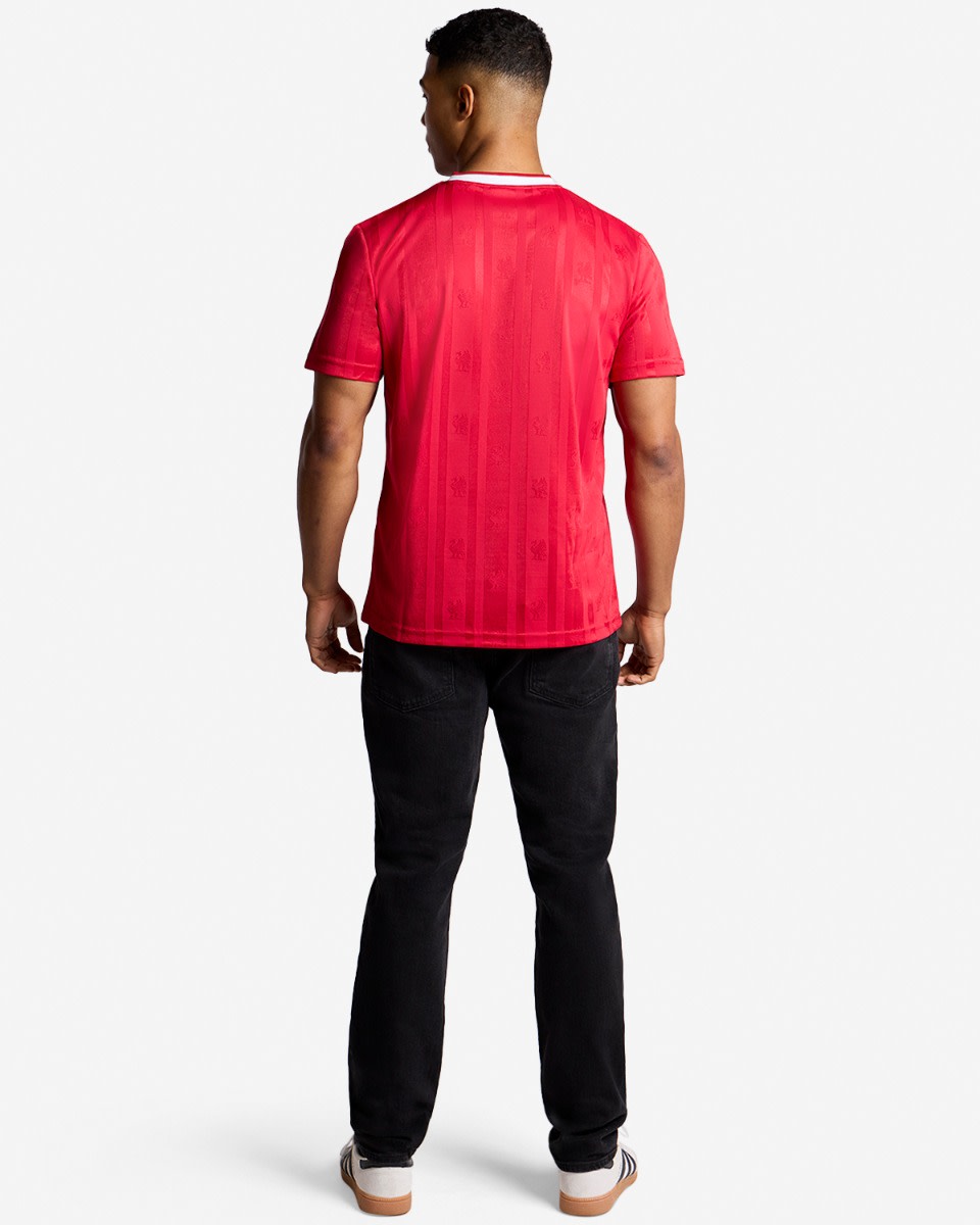 LFC Adults Retro 87-89 Candy Red Home Shirt - Image 4