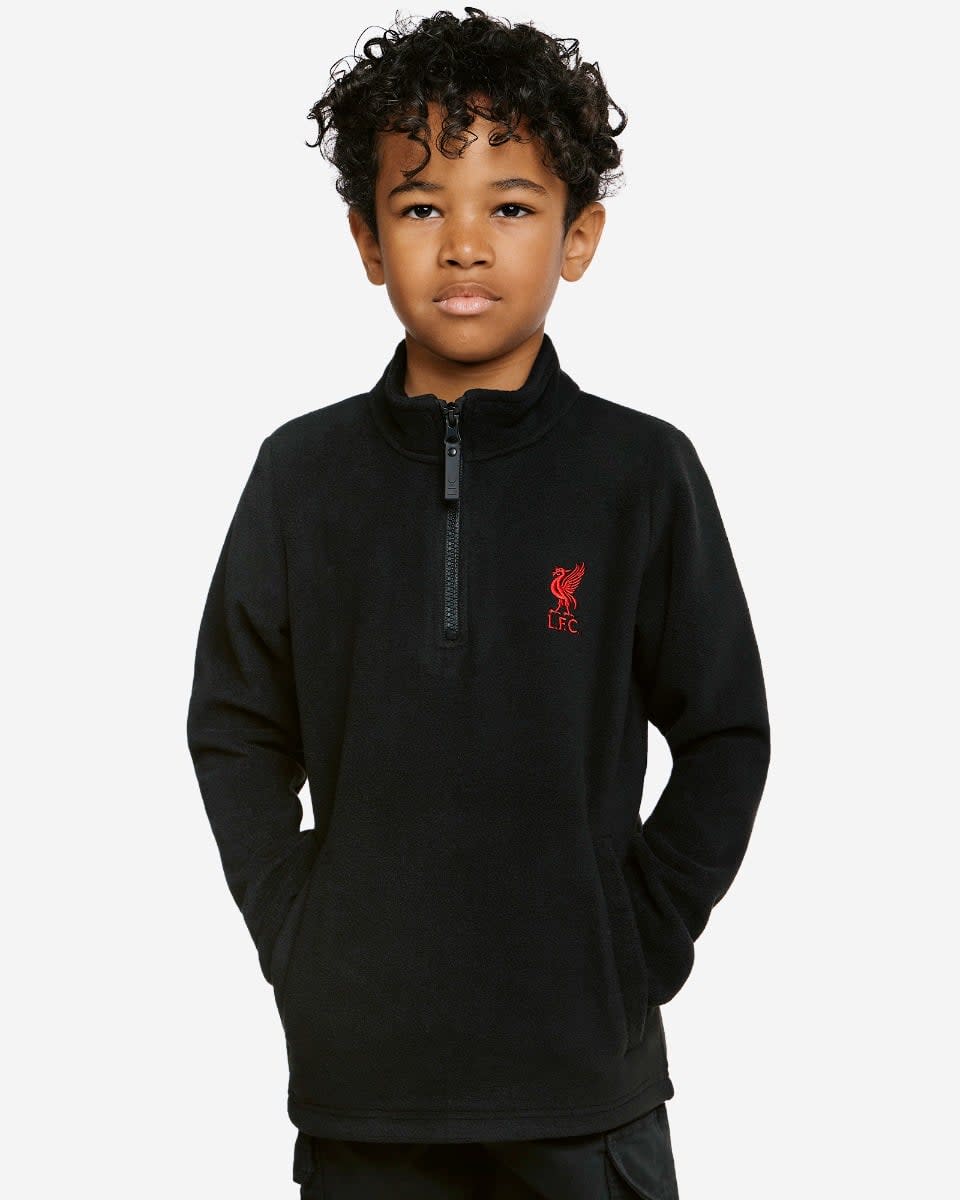 LFC Juniors Fleecejacke mit vierseitigem Reißverschluss, Schwarz - Image 3