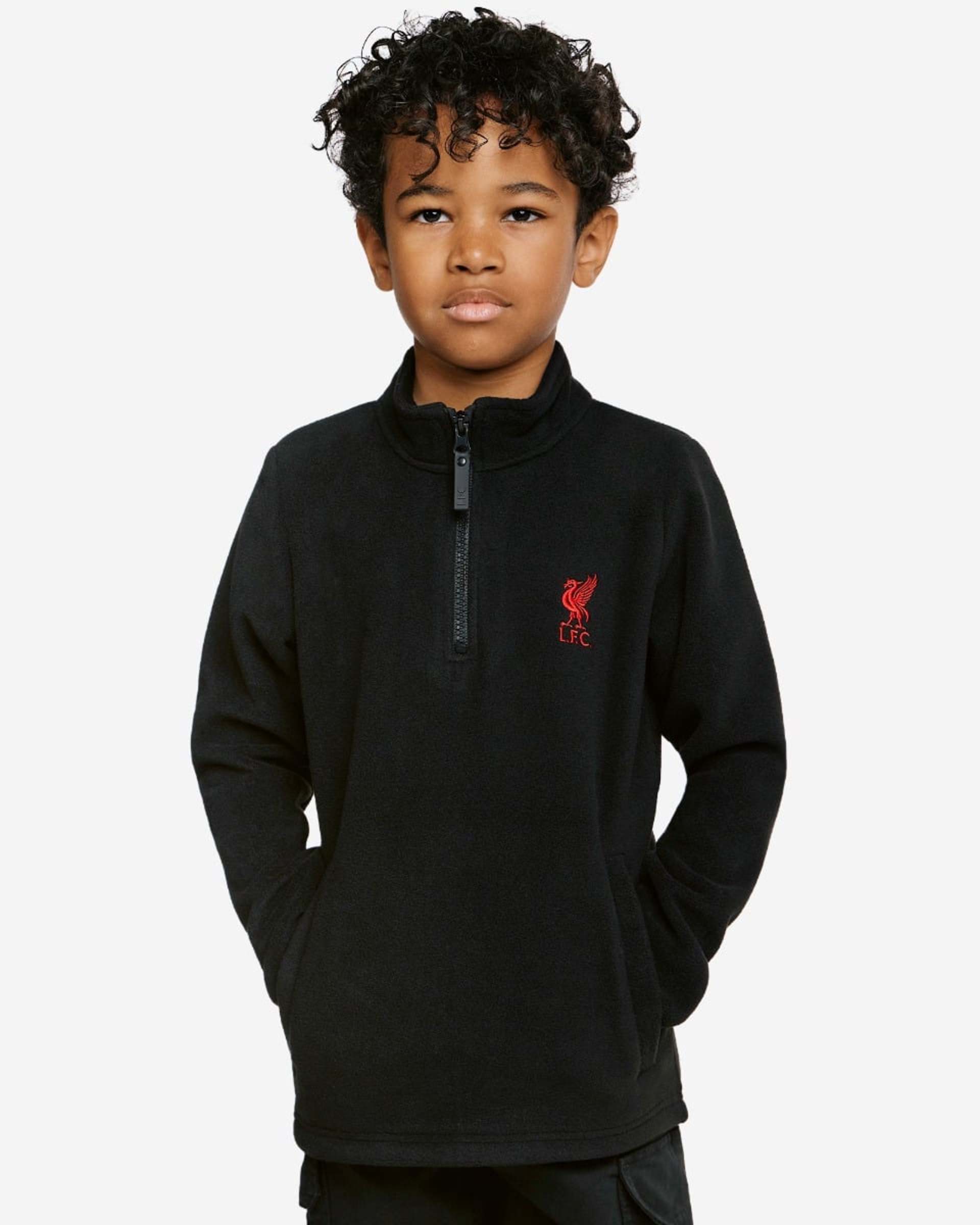 LFC Juniors Fleecejacke mit vierseitigem Reißverschluss, Schwarz - Image 3