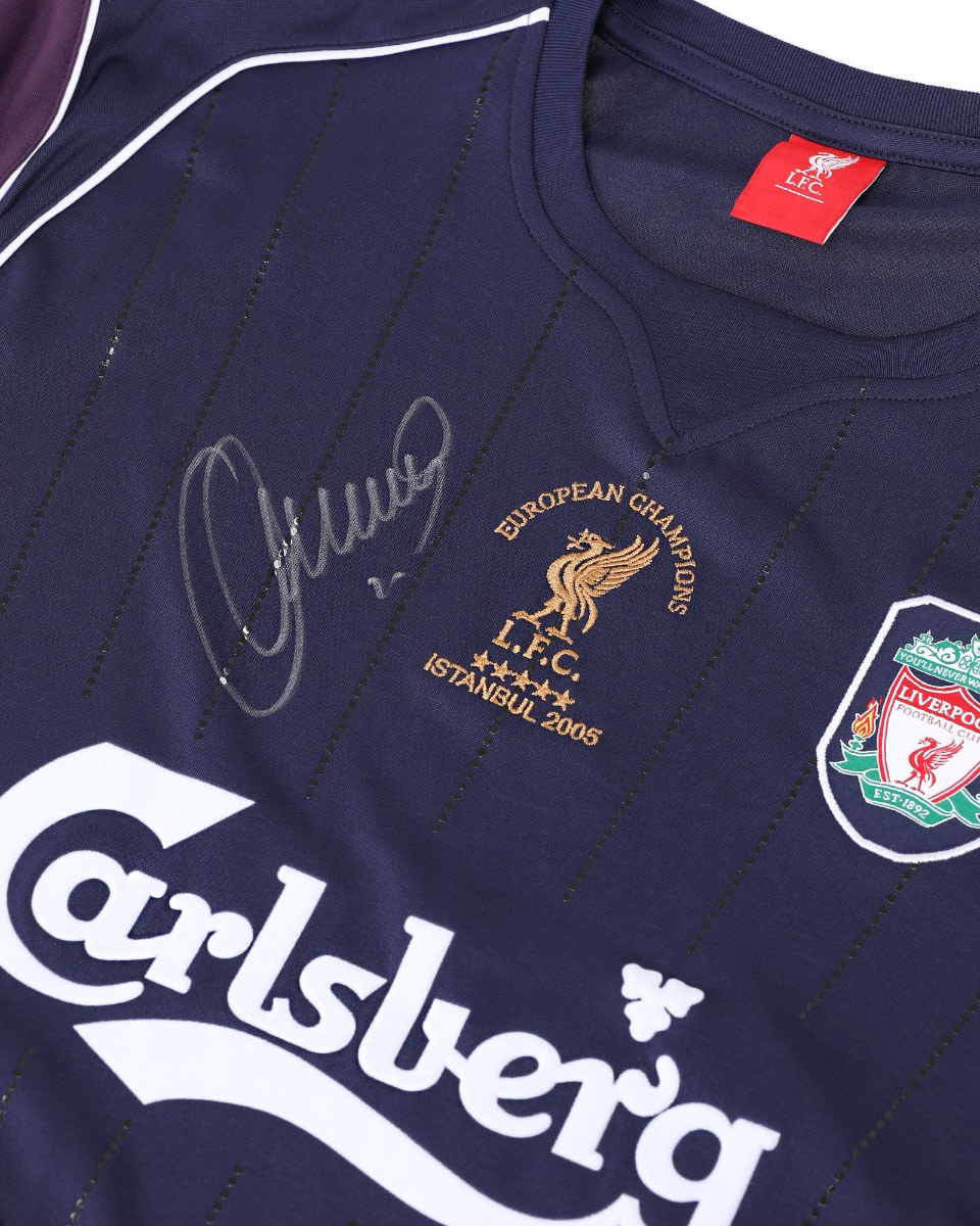 LFC サイン入りデュデック 2005 イスタンブールボックスジャージ - Image 2