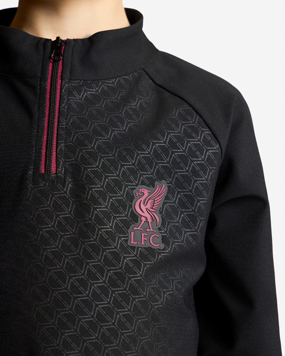 LFC Juniors 1/4 Zip Raglan Top Black - Image 4