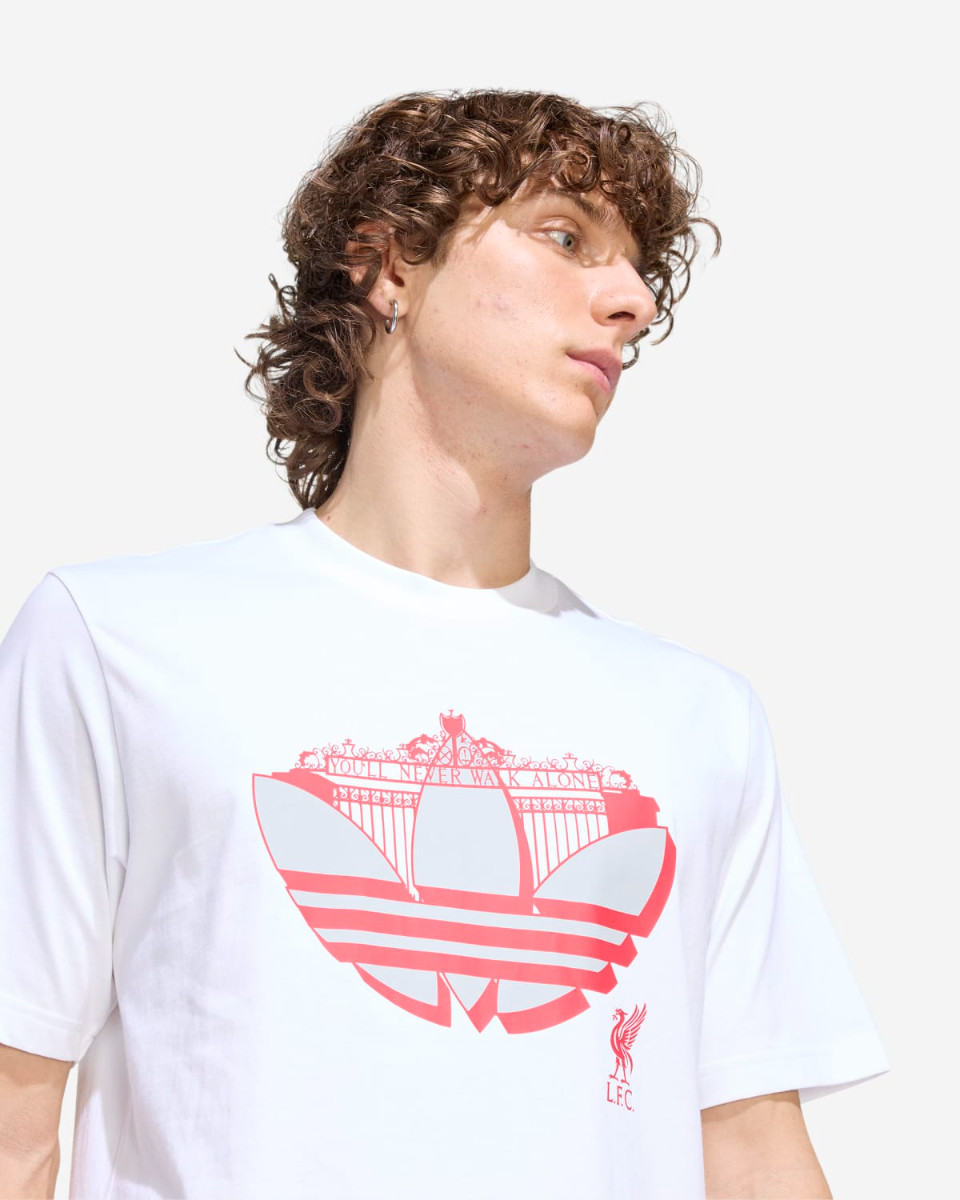 LFC adidas Mens Seasonal Graphic Trefoil Tee White - Image 4