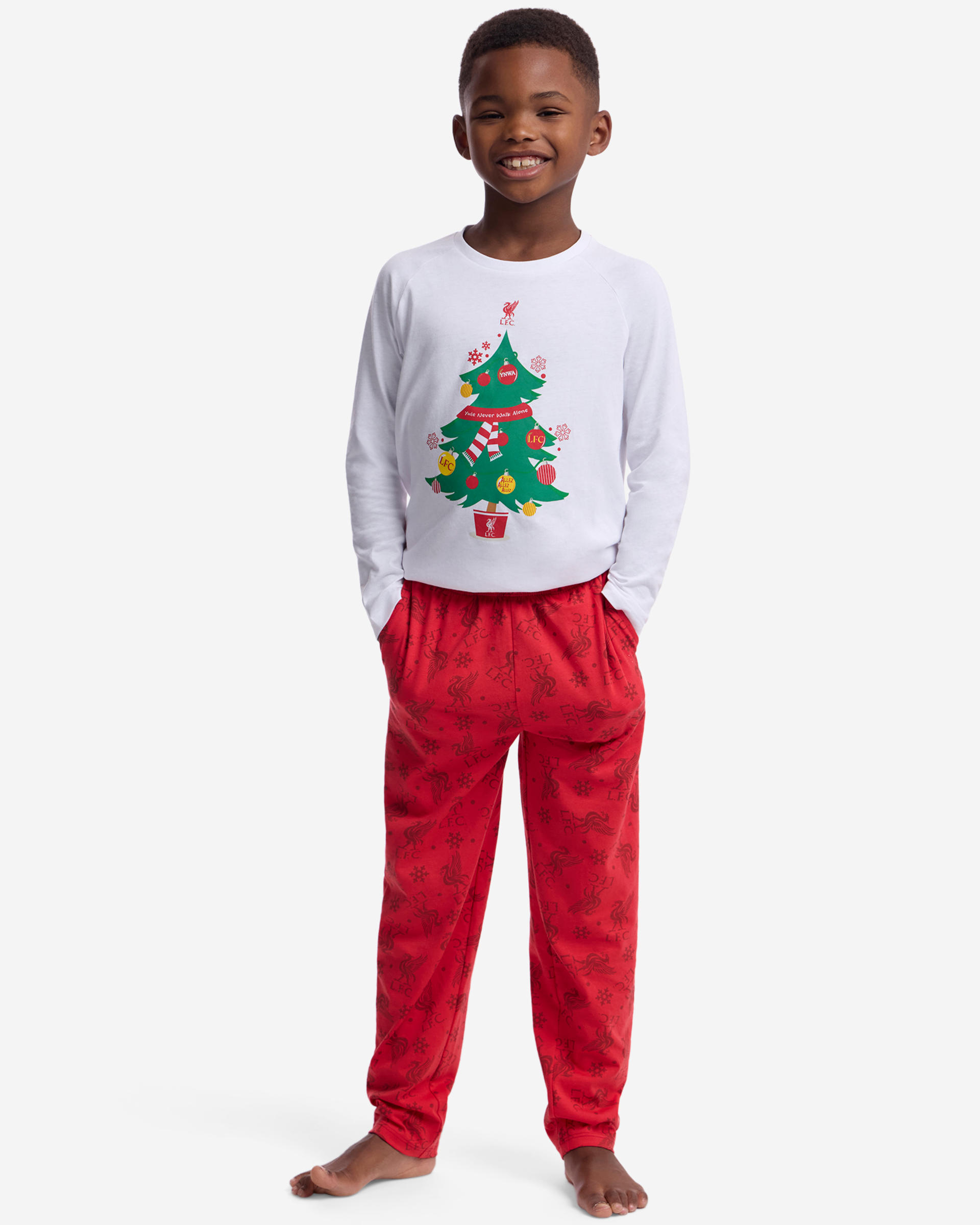 Pijama navideño LFC para bebés, rojo - Image 1