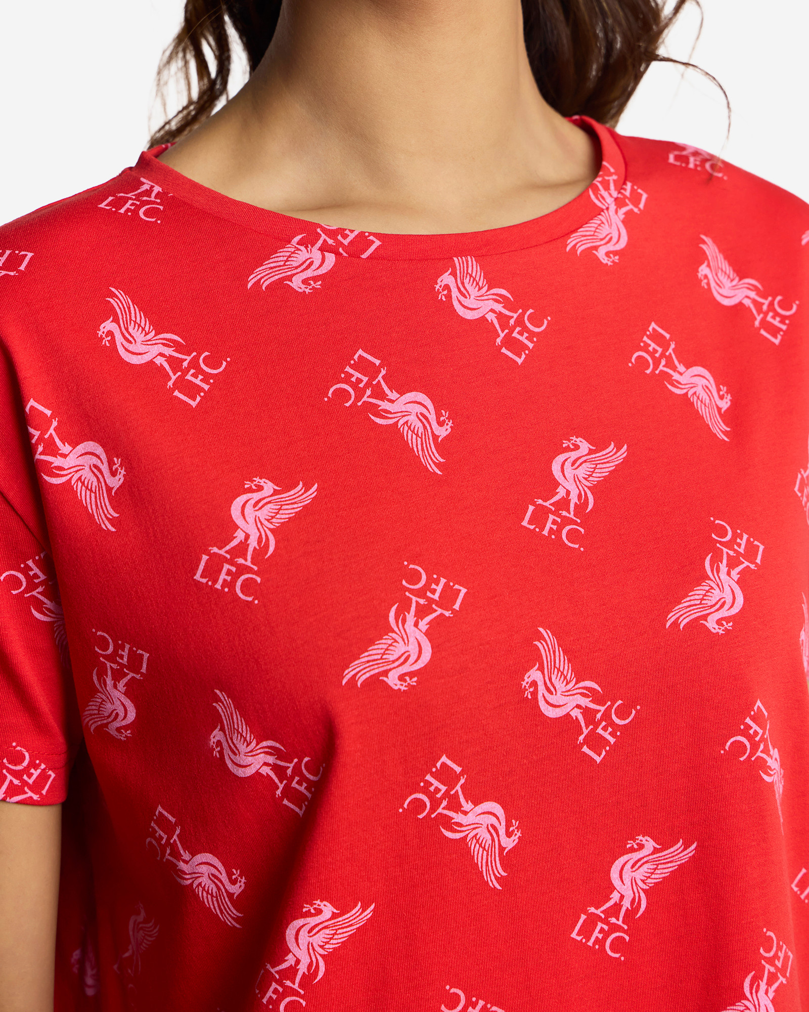 LFC Kurzes Pyjama-Set mit Haargummi für Damen, Rot - Image 4