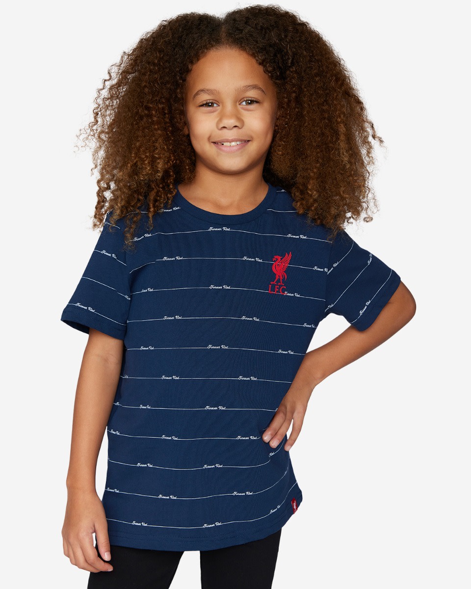 T-shirt à rayures LFC Junior bleu marine - Image 3