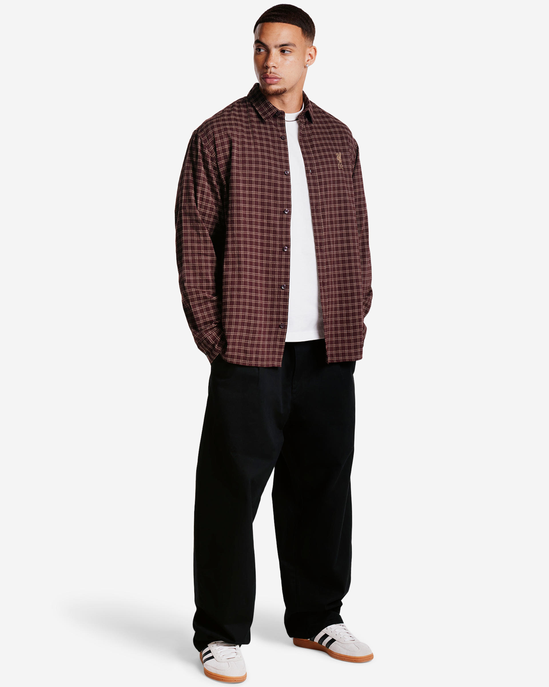 Camisa a cuadros LFC para hombre, color ciruela - Image 4