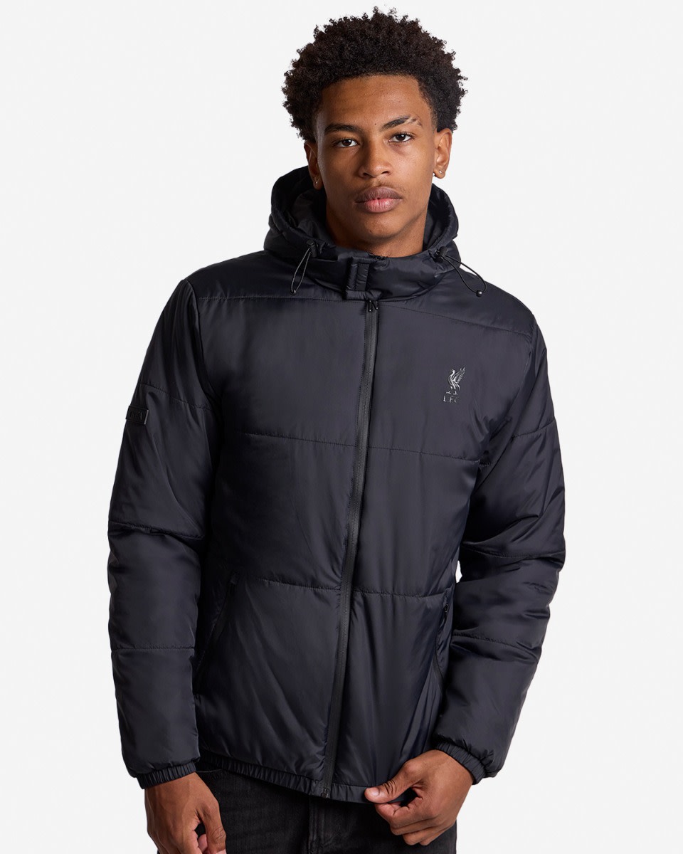 LFC YNWA Puffa Herrenjacke Schwarz - Image 1