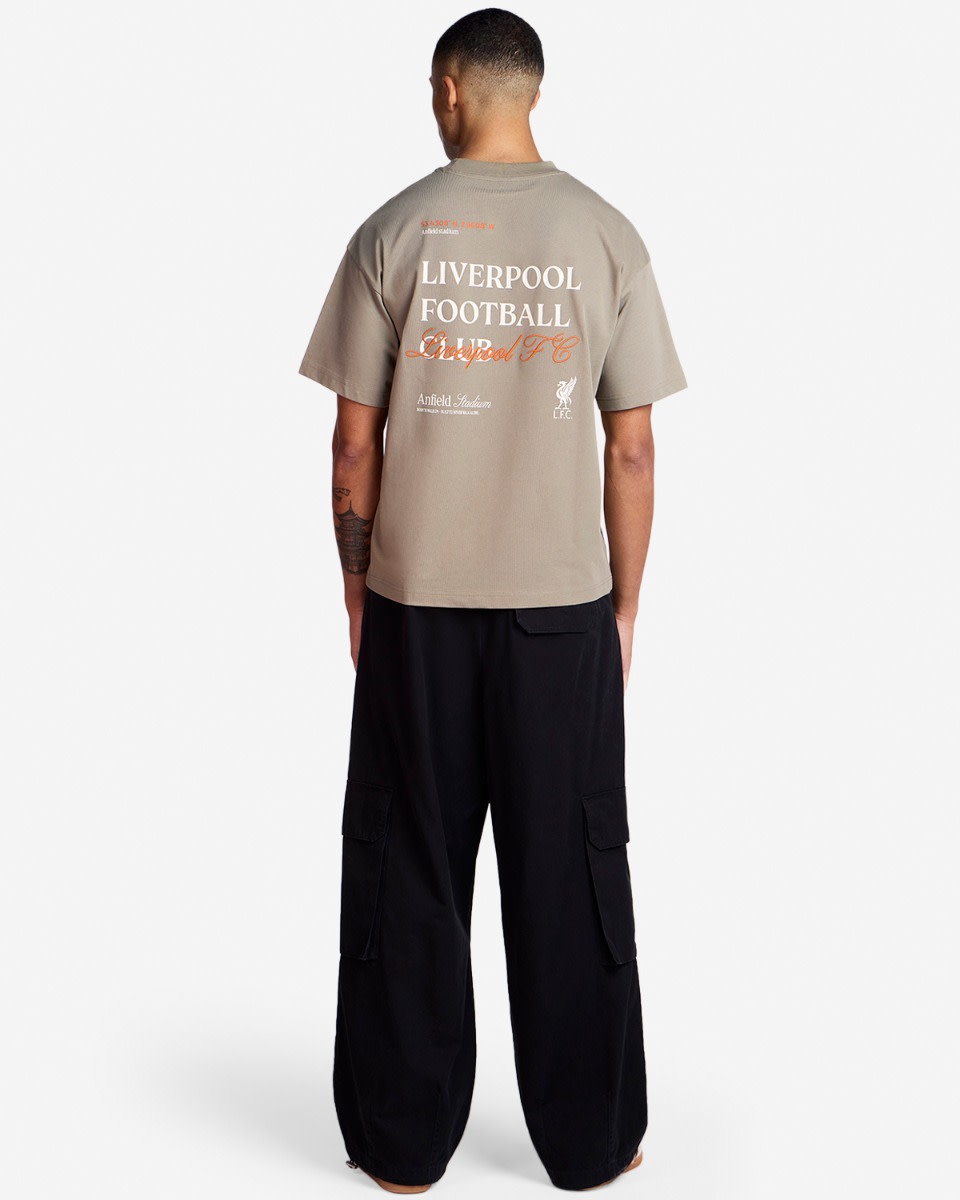 LFC Herre oversize fodboldklub T-shirt Khaki - Image 3